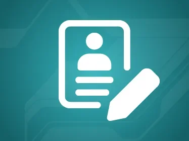 Symbol zum Ausfüllen persönlicher Daten auf Formular